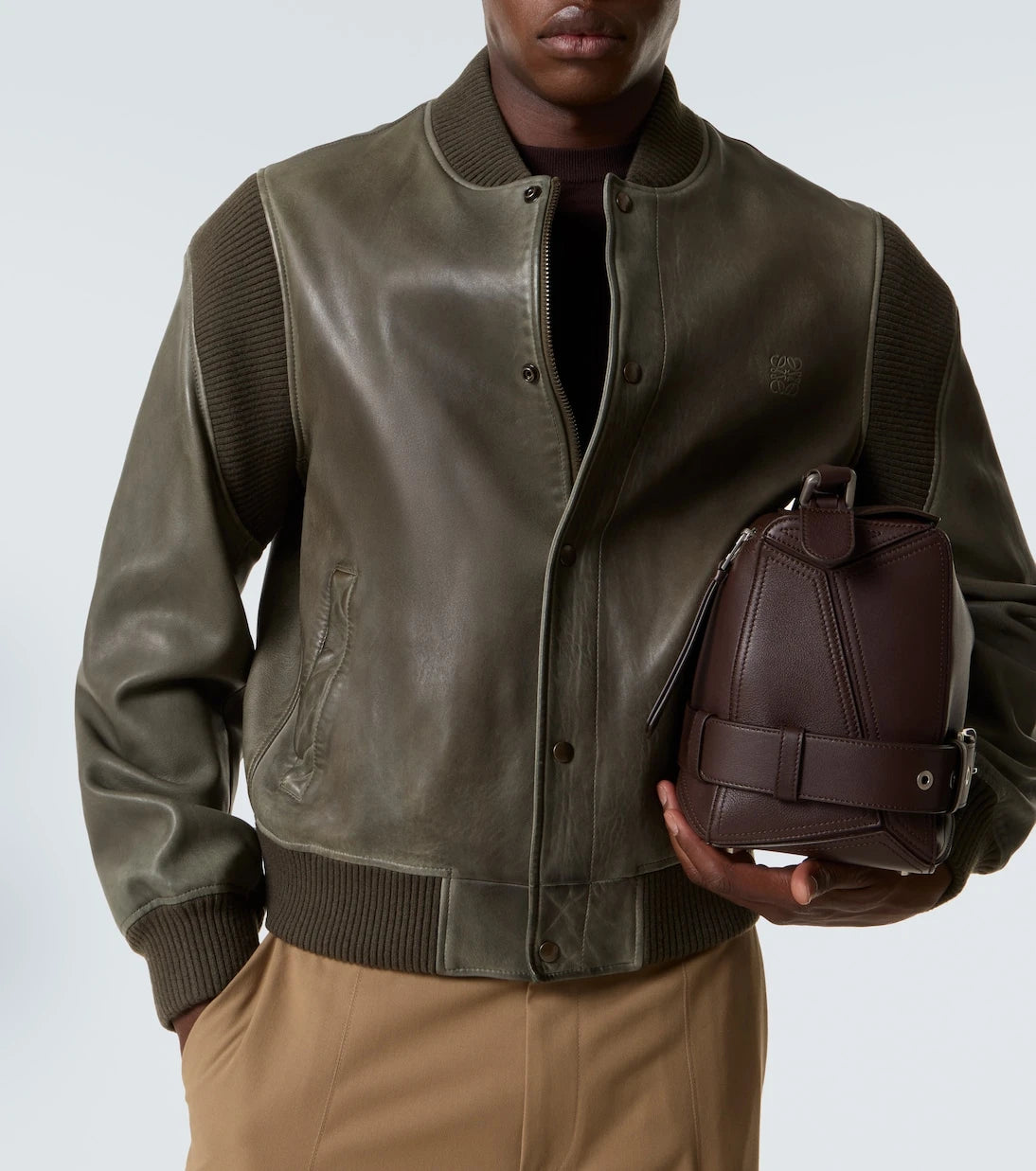 Loewe - Leather bomber jacket