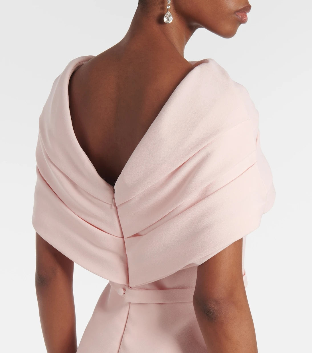 Safiyaa - Loura draped peplum crêpe gown