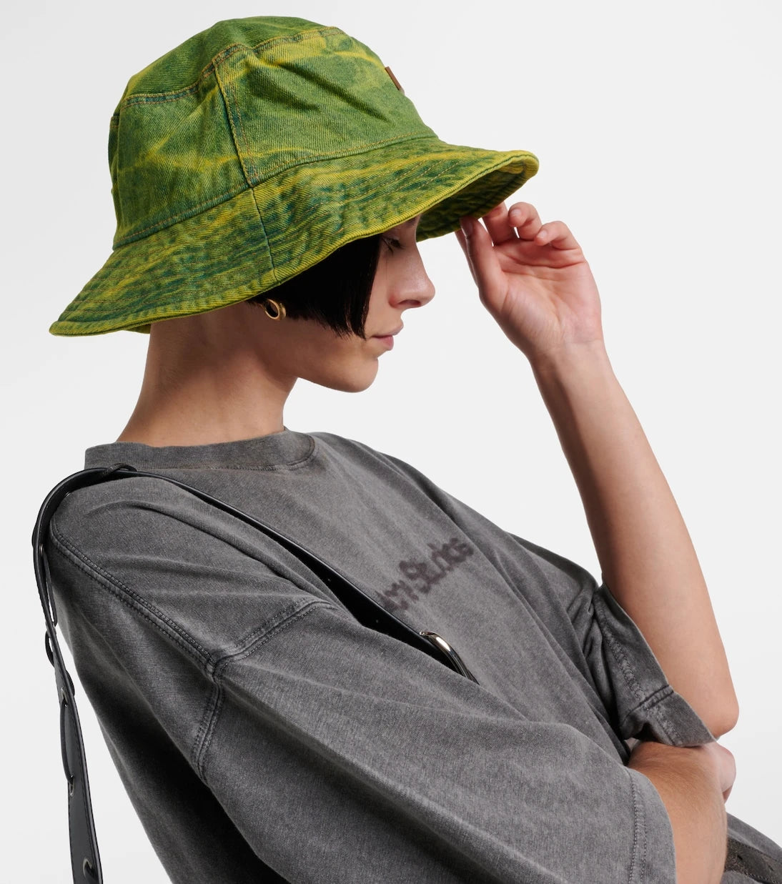 Acne Studios - Logo dyed denim bucket hat
