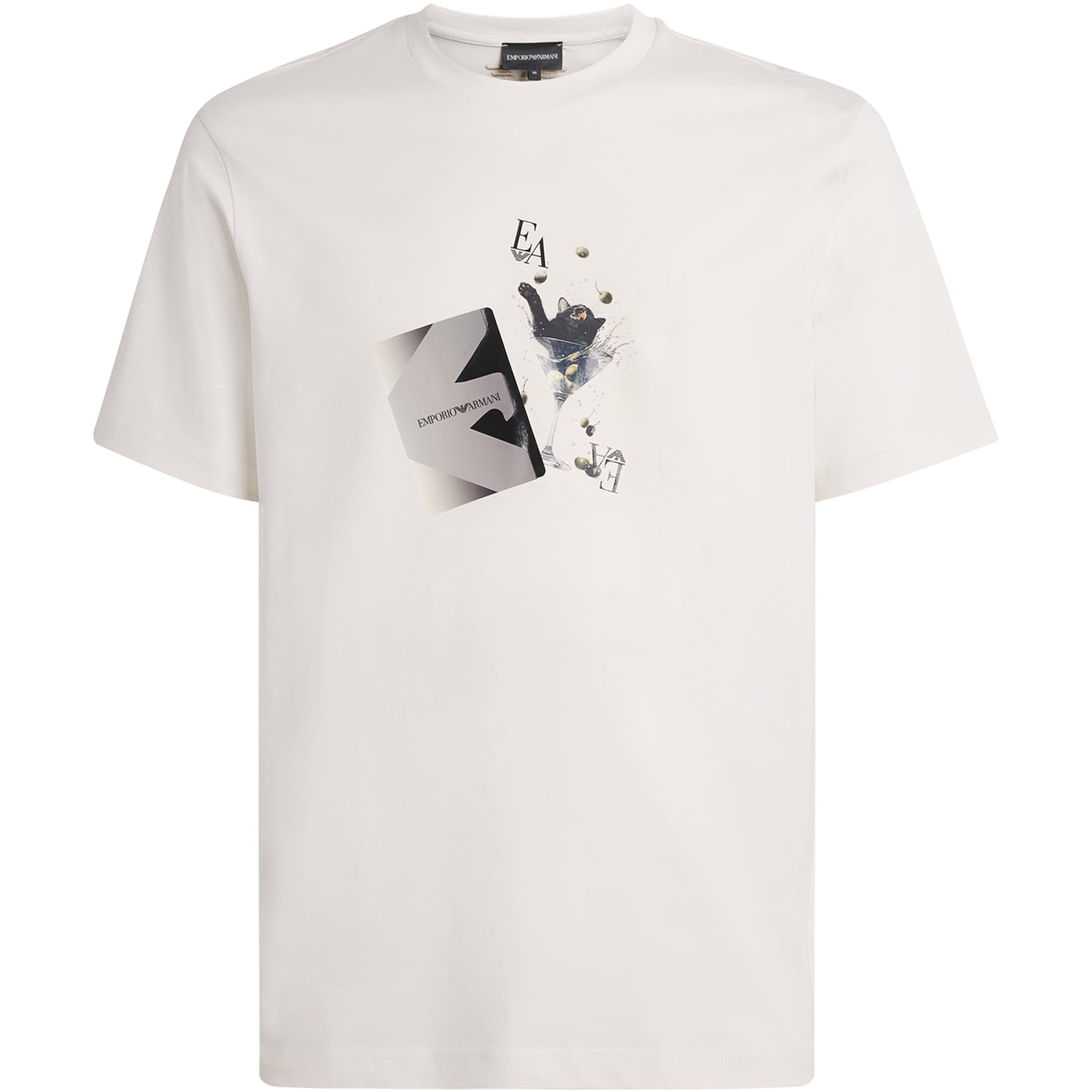 Cotton Card Print T-Shirt