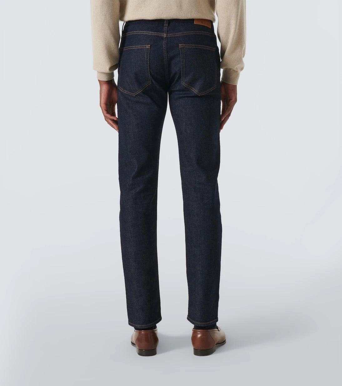 Loro Piana - بنطلون جينز كوارونا بقصة ضيقة وخصر متوسط الارتفاع