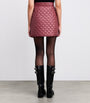 Moncler Red Quilted Wrap Mini Skirt