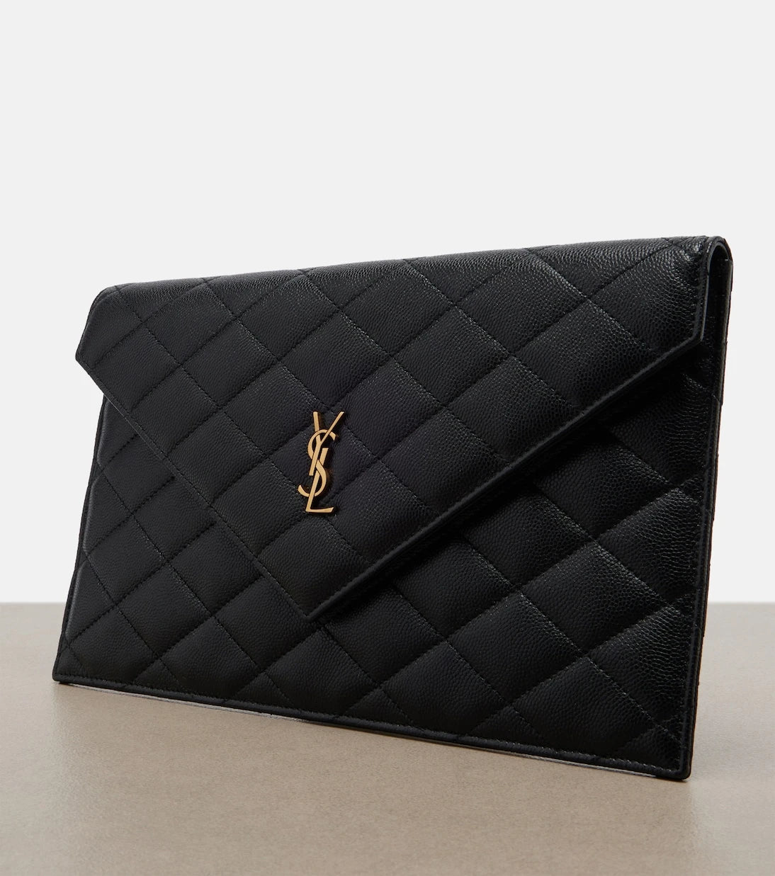 Saint Laurent - Paris leather clutch