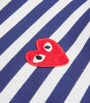 Comme Des Garçons Play Heart Logo Striped T-Shirt