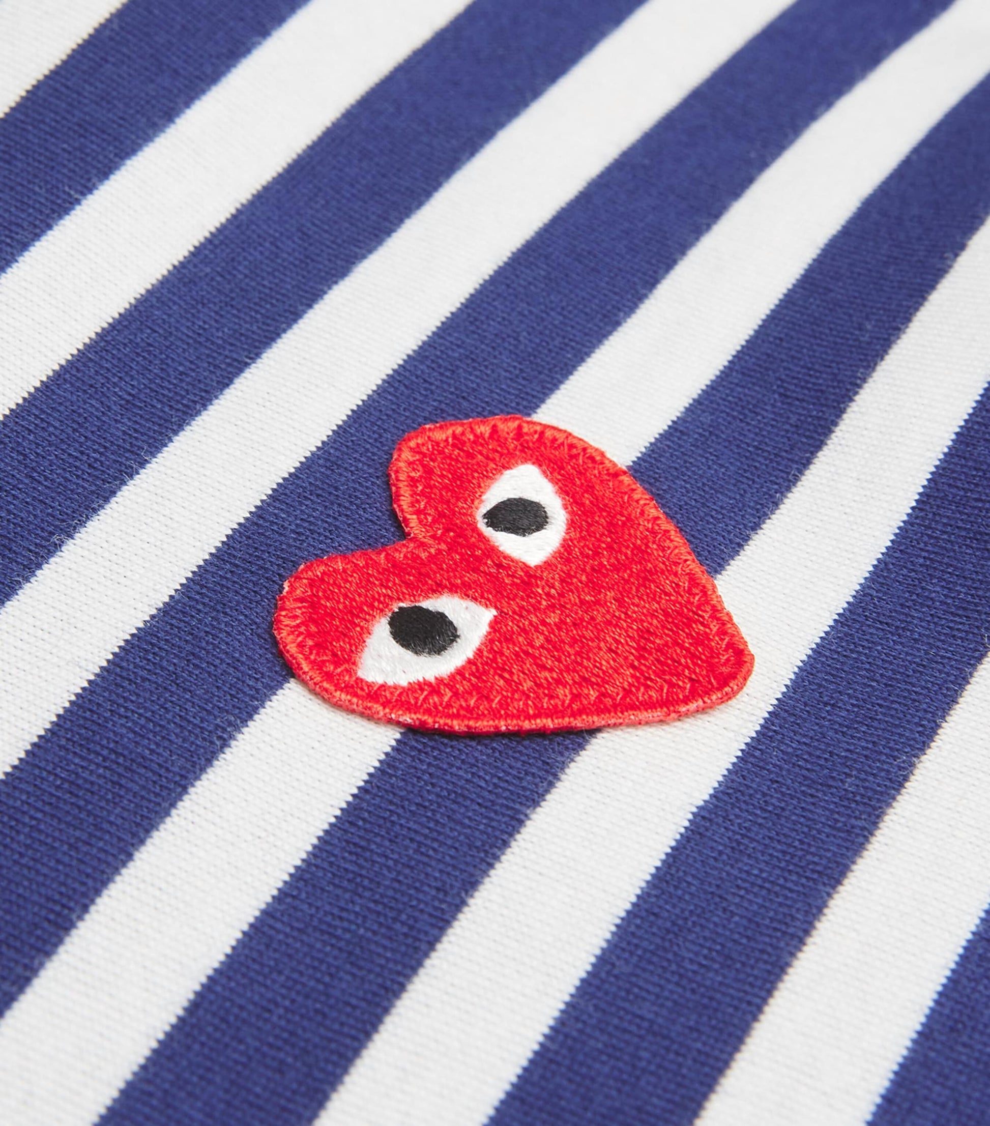 Comme Des Garçons Play Heart Logo Striped T-Shirt