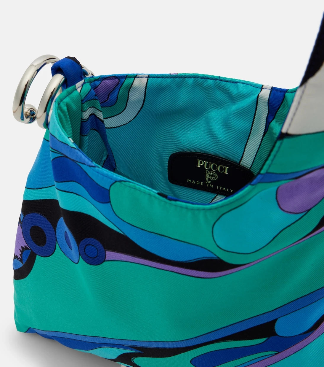 Pucci - Orchidee silk twill top-handle bag