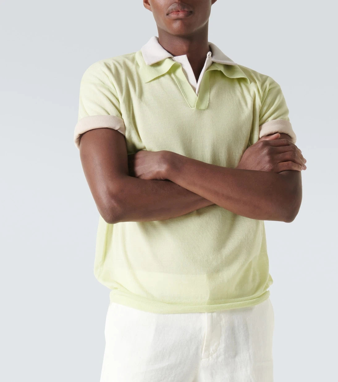 Auralee - Wool and silk polo sweater