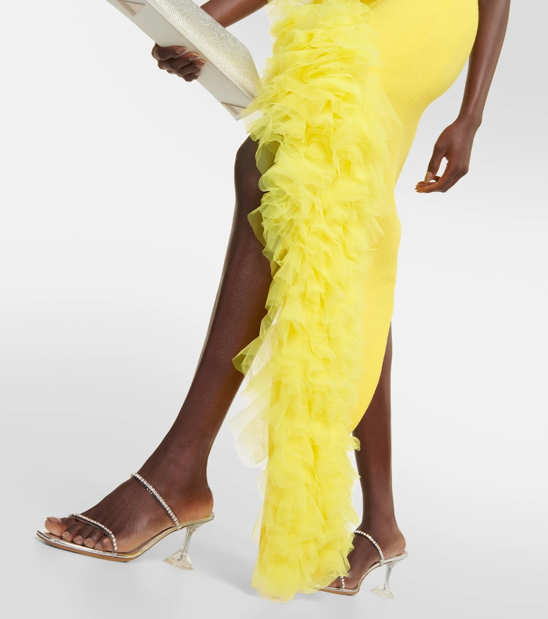David Koma - Ruffled wool crepe midi dress