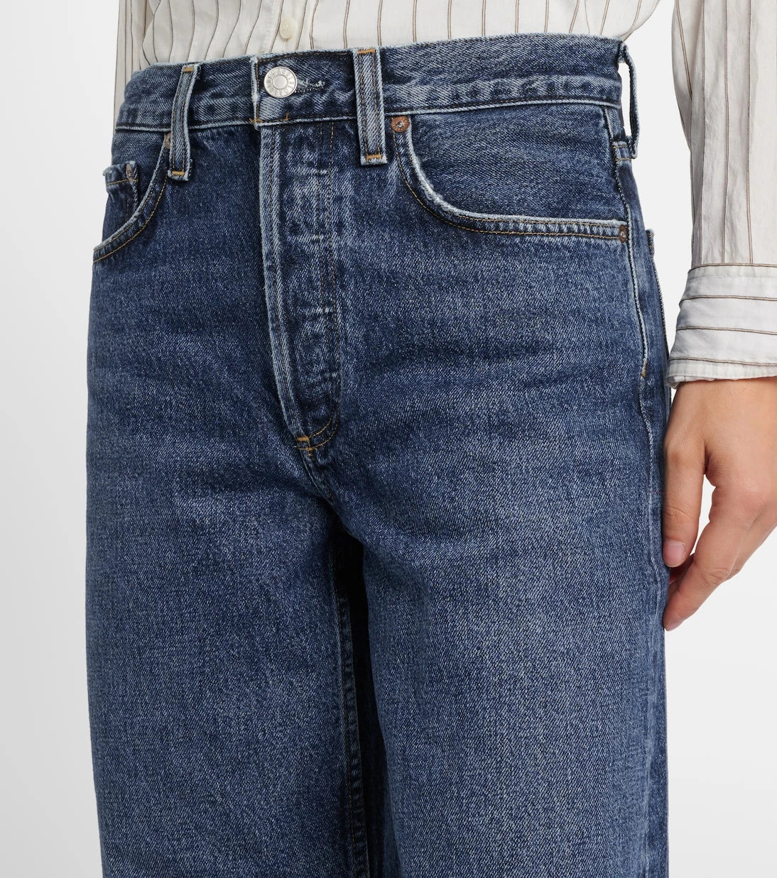 Agolde - Arc cropped mid-rise wide-leg jeans