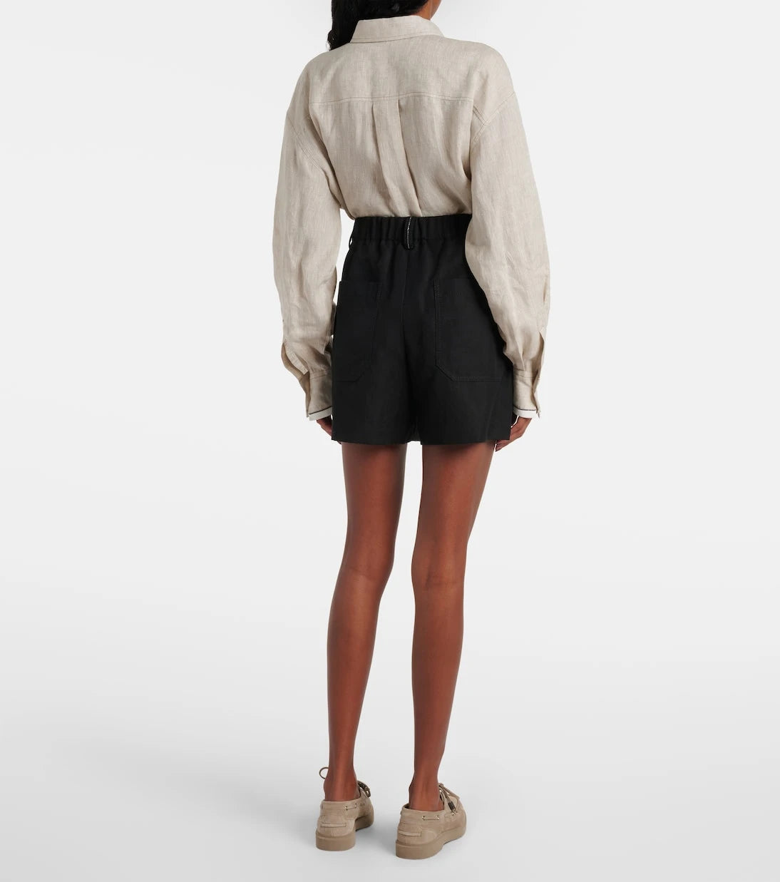 Brunello Cucinelli - Cotton and linen shorts