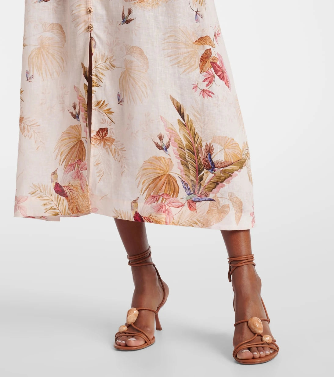 Zimmermann - Ascension floral linen midi dress