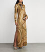 Pucci Gold Lamé Iride Print Maxi Dress