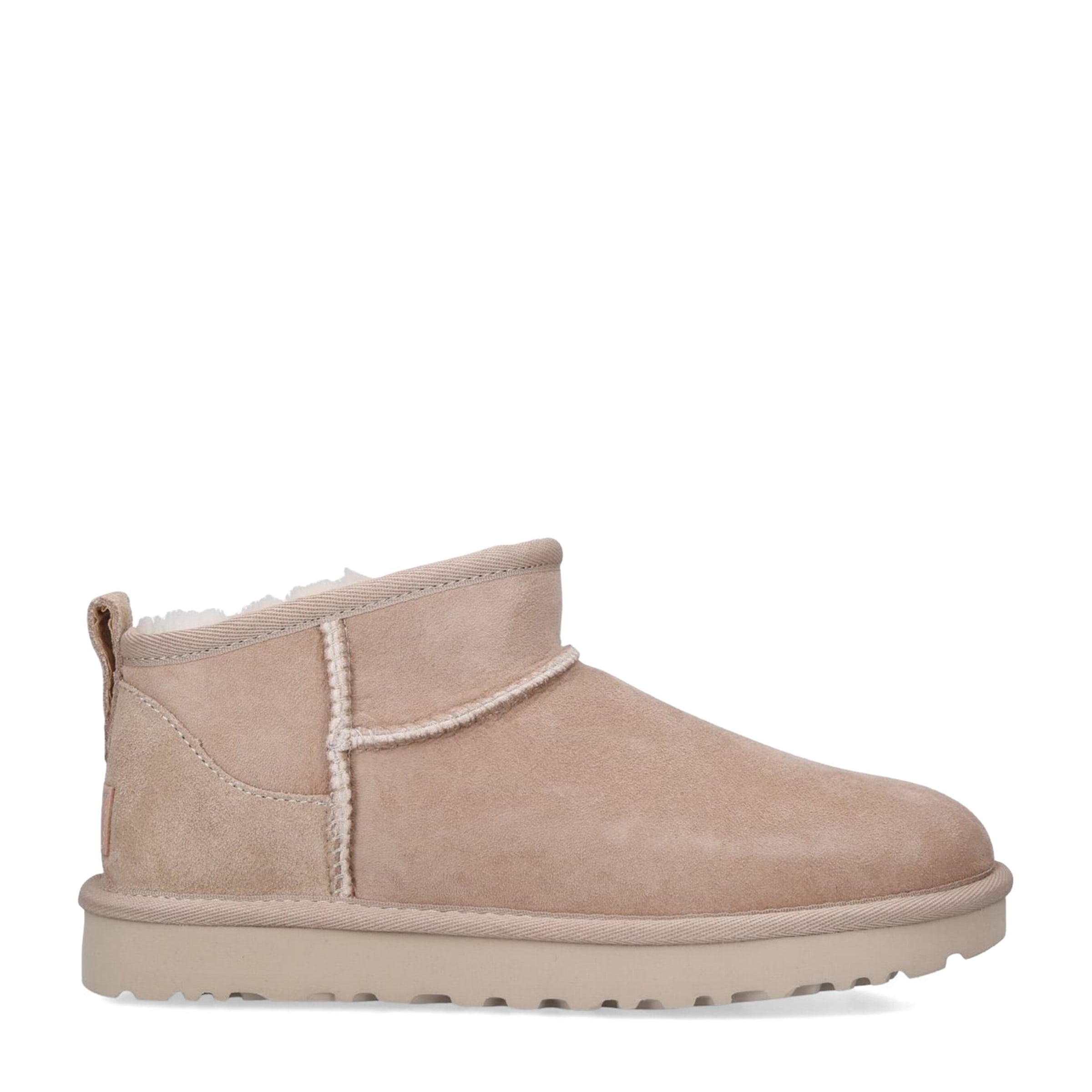 UGG Beige Suede Classic Ultra Mini Boots
