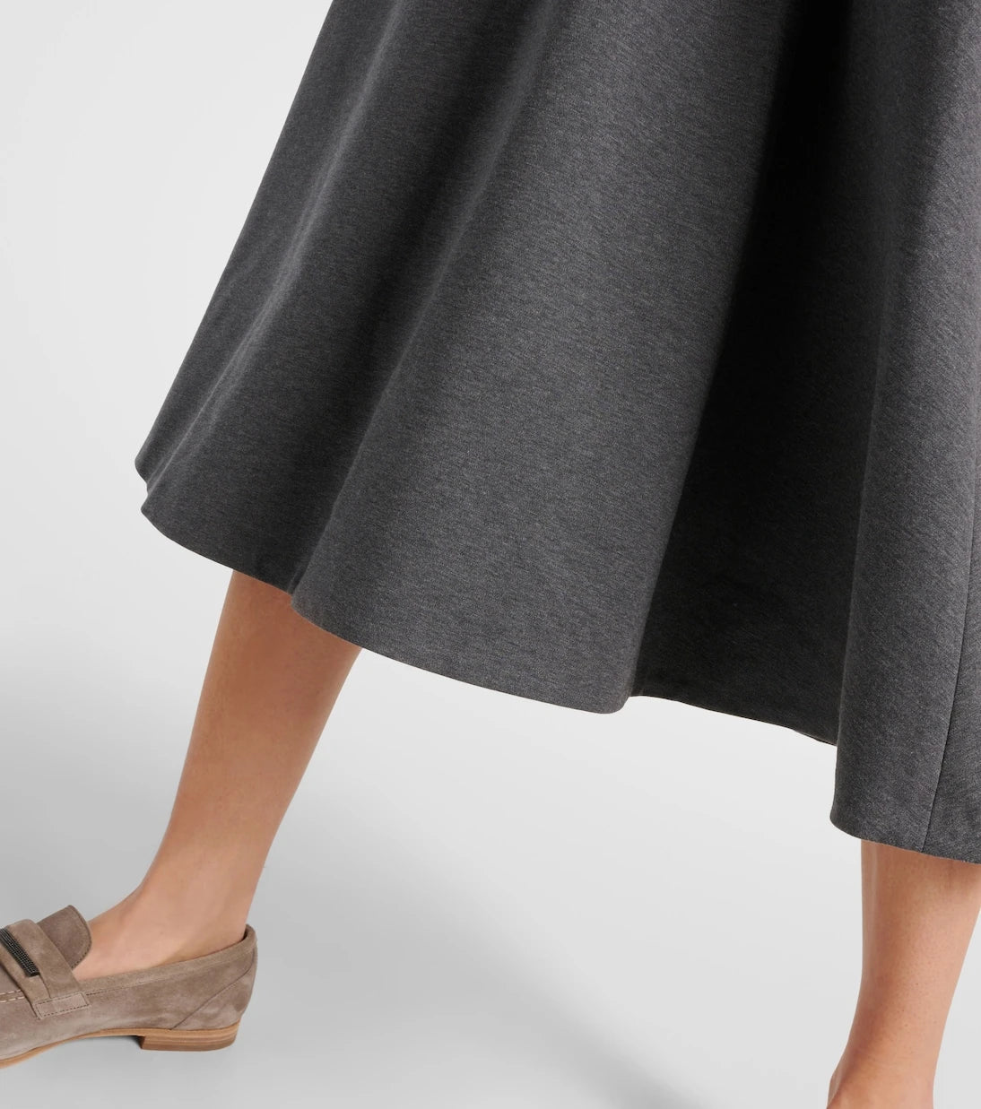 Brunello Cucinelli - Cotton-blend midi skirt