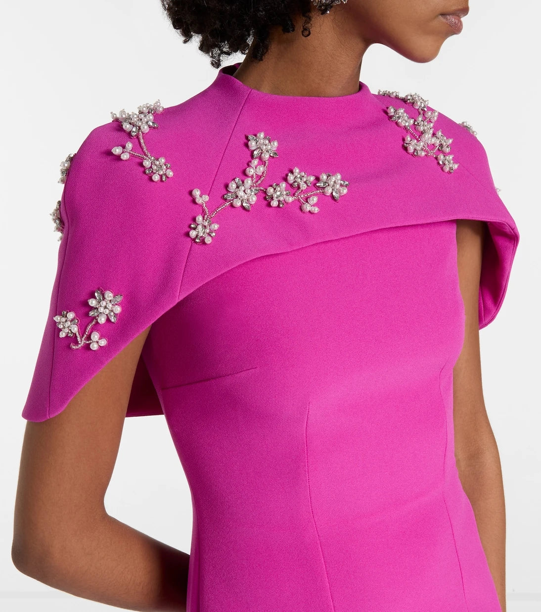Safiyaa - Embellished caped gown