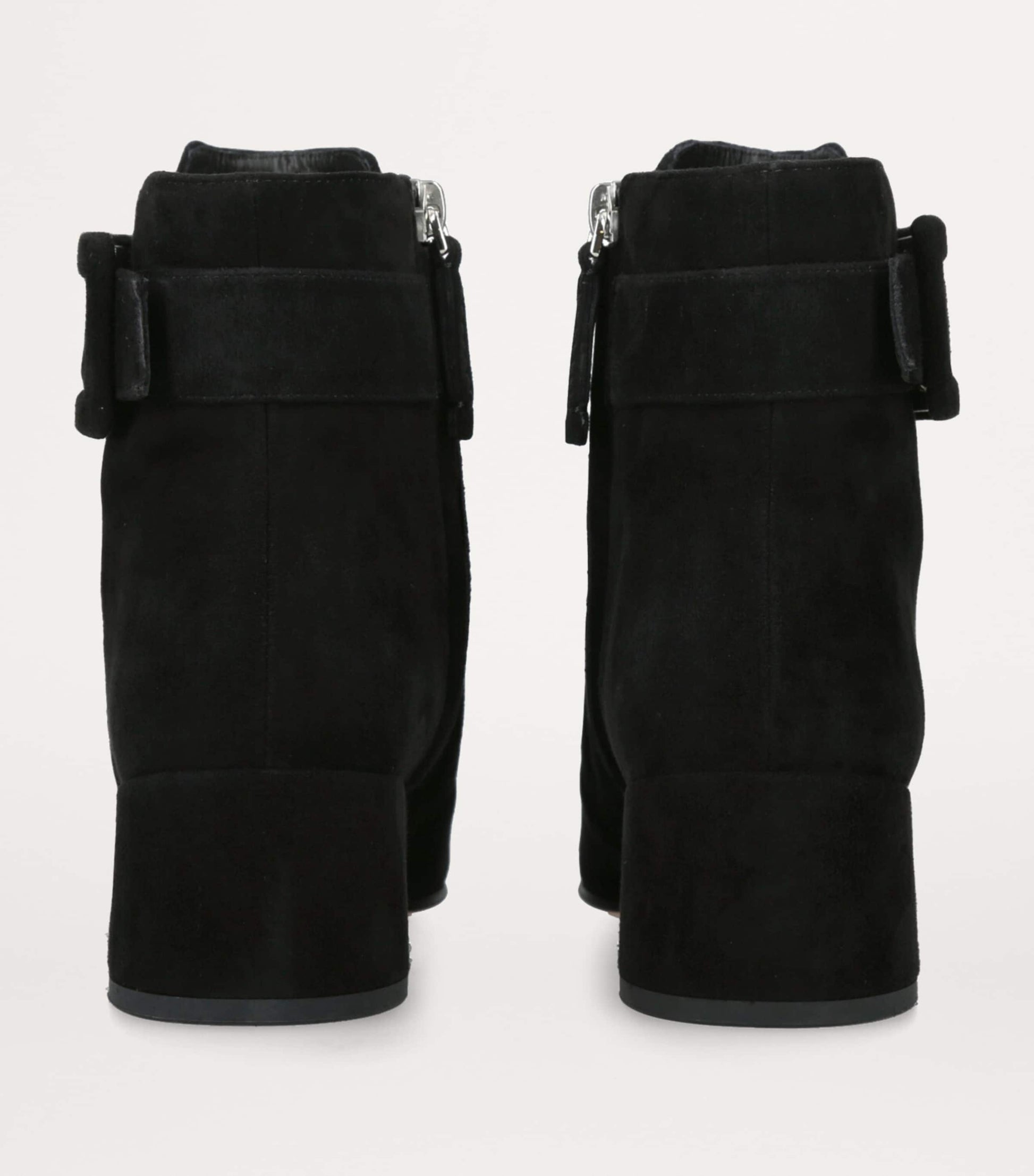 Roger Vivier Black Suede Très Vivier Polly Ankle Boots 45