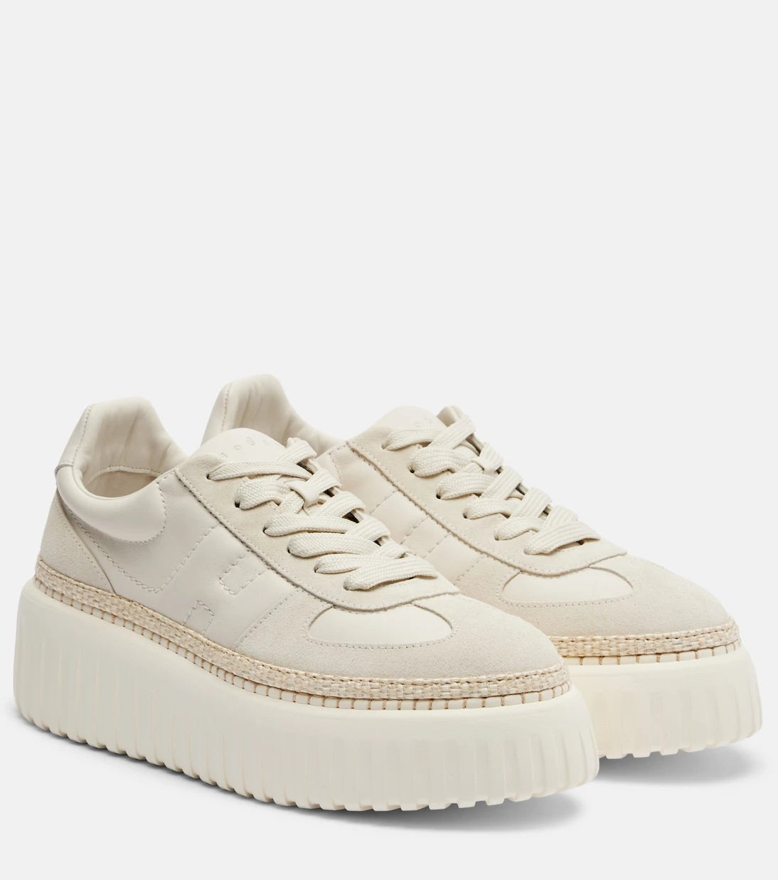 Hogan - حذاء سنيكرز H710 H-Stripes جلد وسويد بلاتفورم