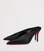 Christian Louboutin Black Miss Z Slimimule Leather Heeled Mules 80