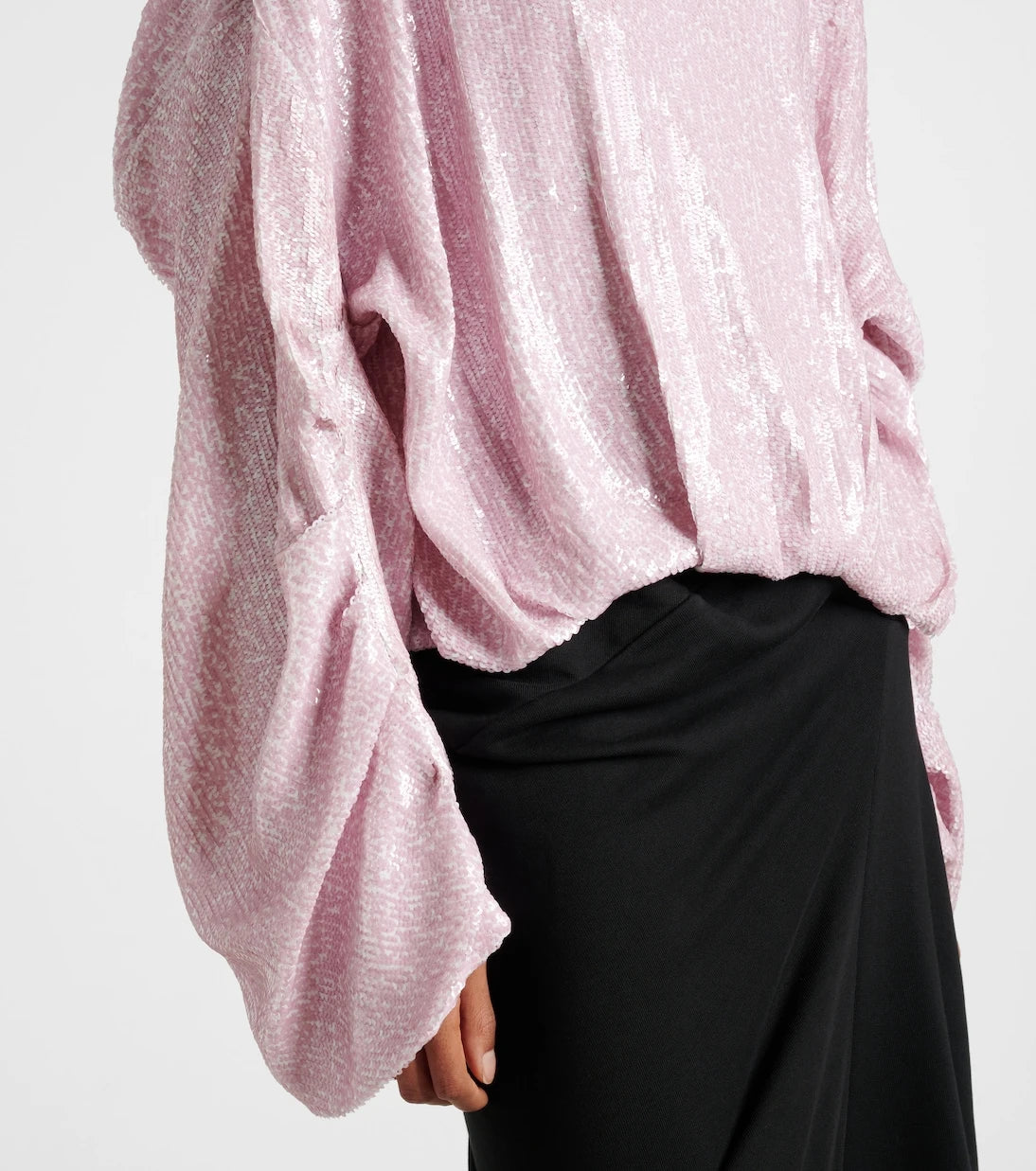 Dries Van Noten - Sequined gathered blouse
