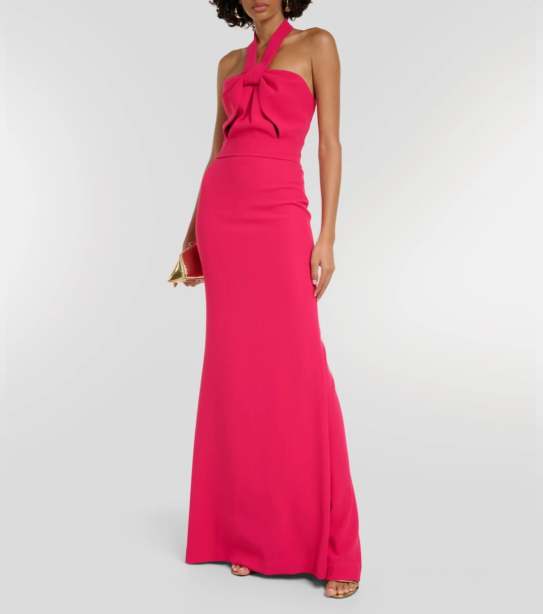 Elie Saab - Halterneck crêpe gown