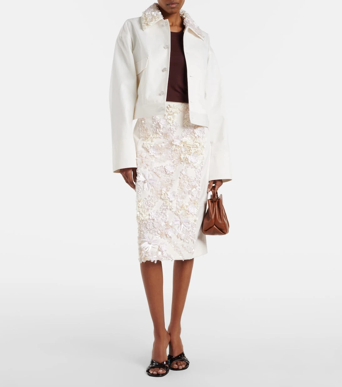Plan C - Sequined cotton drill jacket