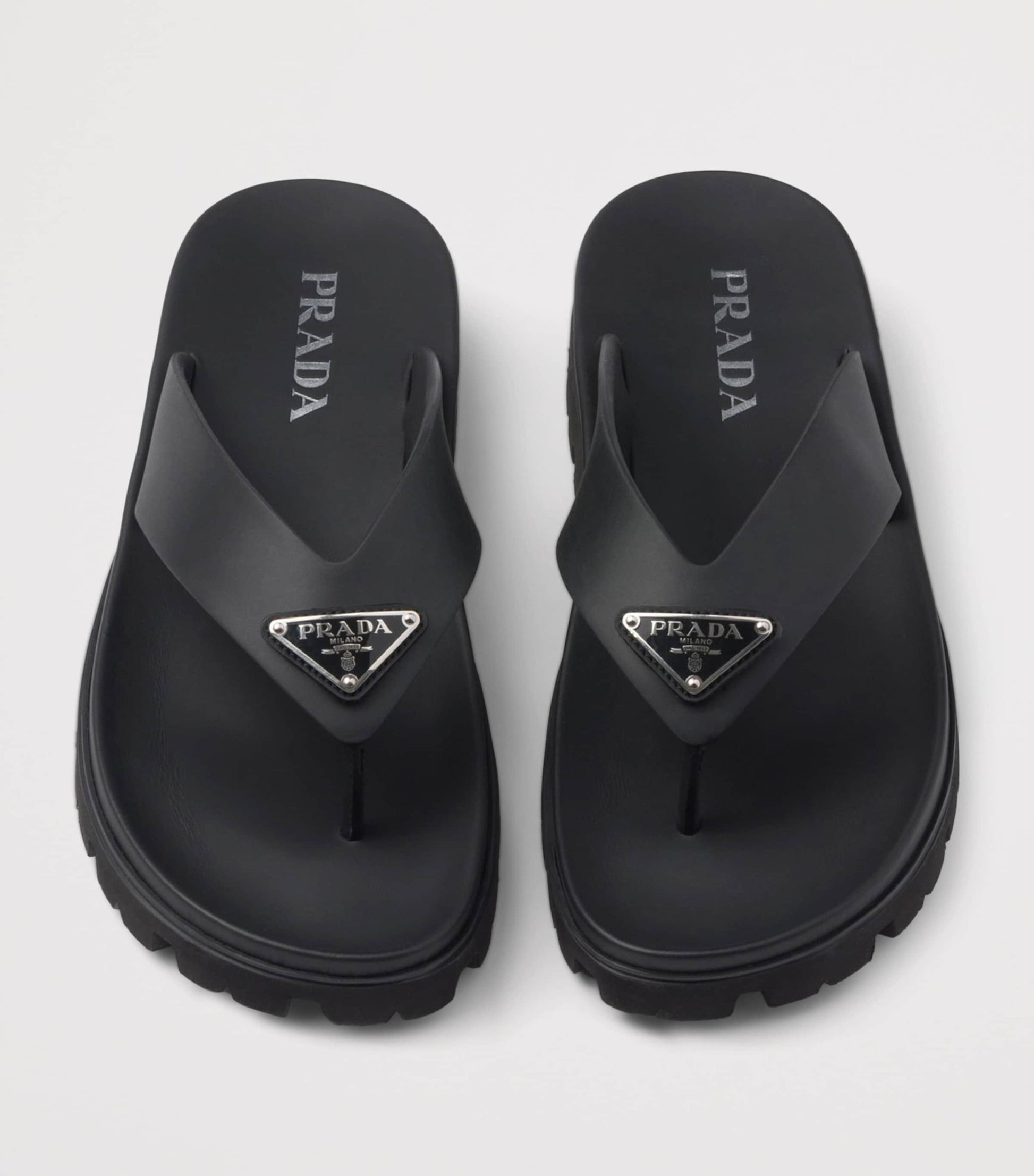 Rubber Logo Thong Sandals