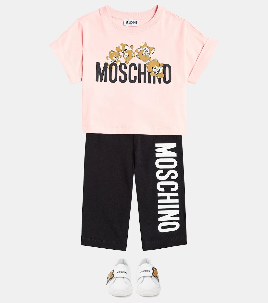 Moschino Kids - Teddy Bear leather sneakers