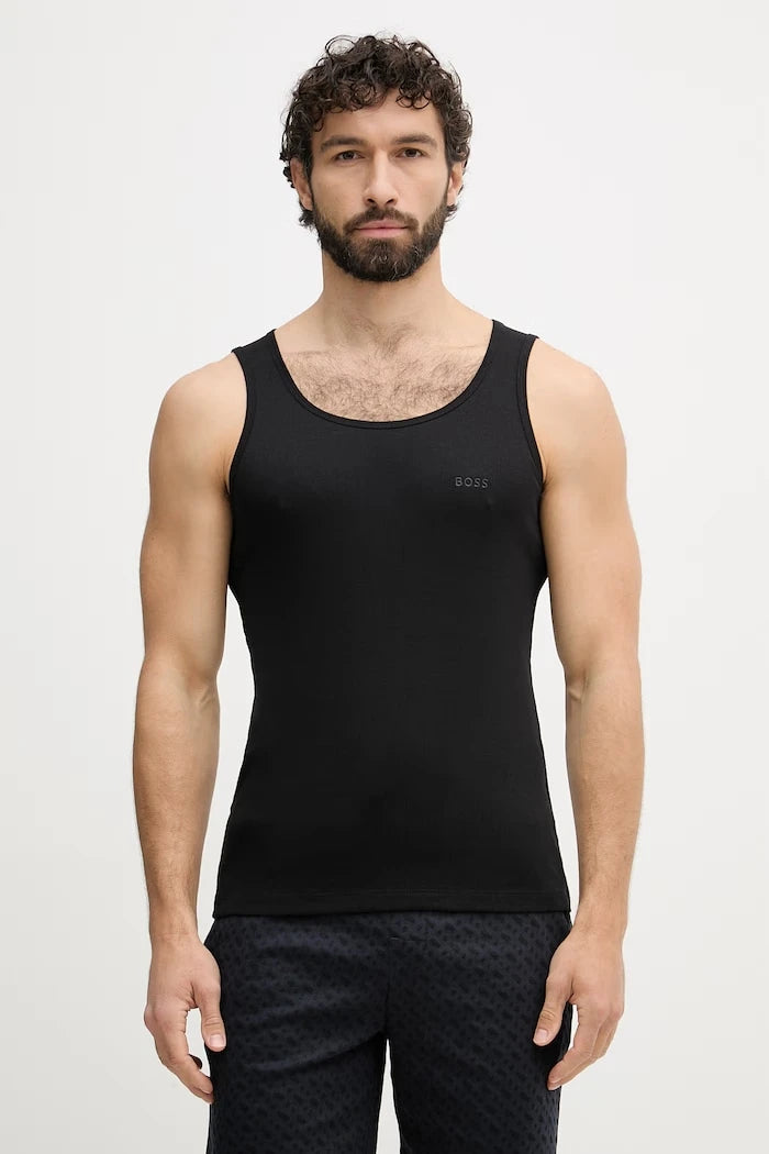BOSS топ мъжки от памук TankTop3P RibClassic 3 броя