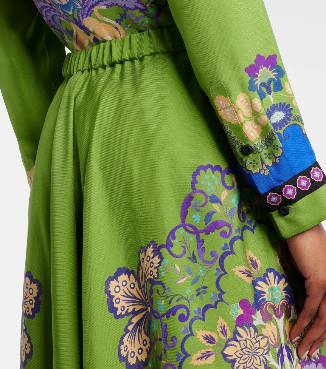 La DoubleJ - Printed silk midi skirt