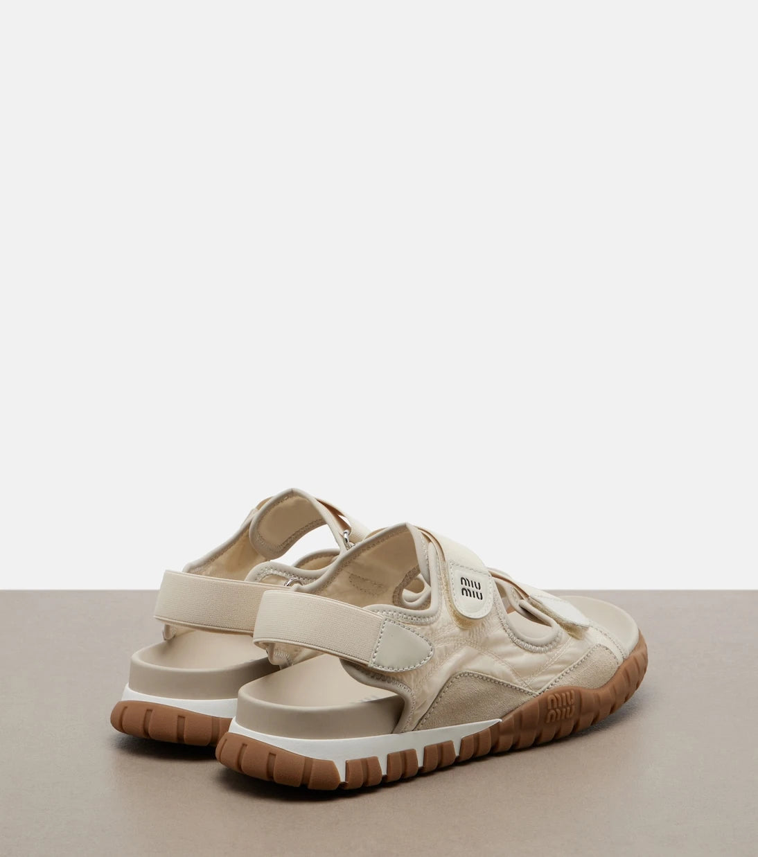 Miu Miu - Tyre leather-trimmed sandals