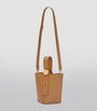 LOEWE Brown Mini Leather Pebble Bucket Bag