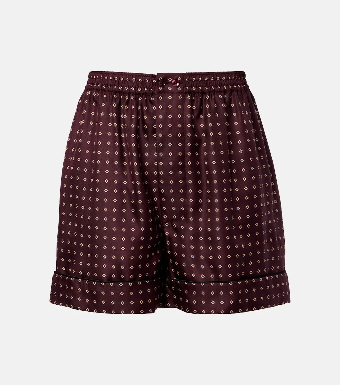 Saint Laurent - Printed silk satin shorts