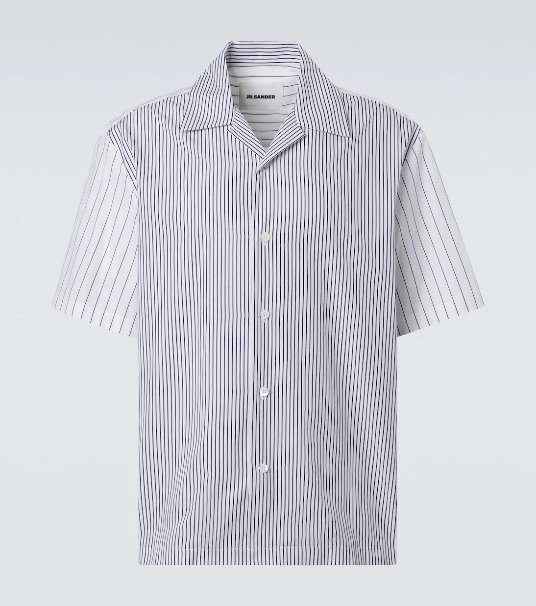 Jil Sander - Striped cotton bowling shirt
