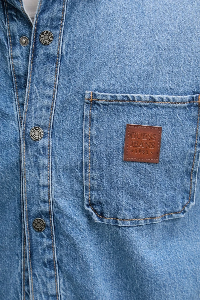 Guess Jeans Риза мъжка от деним