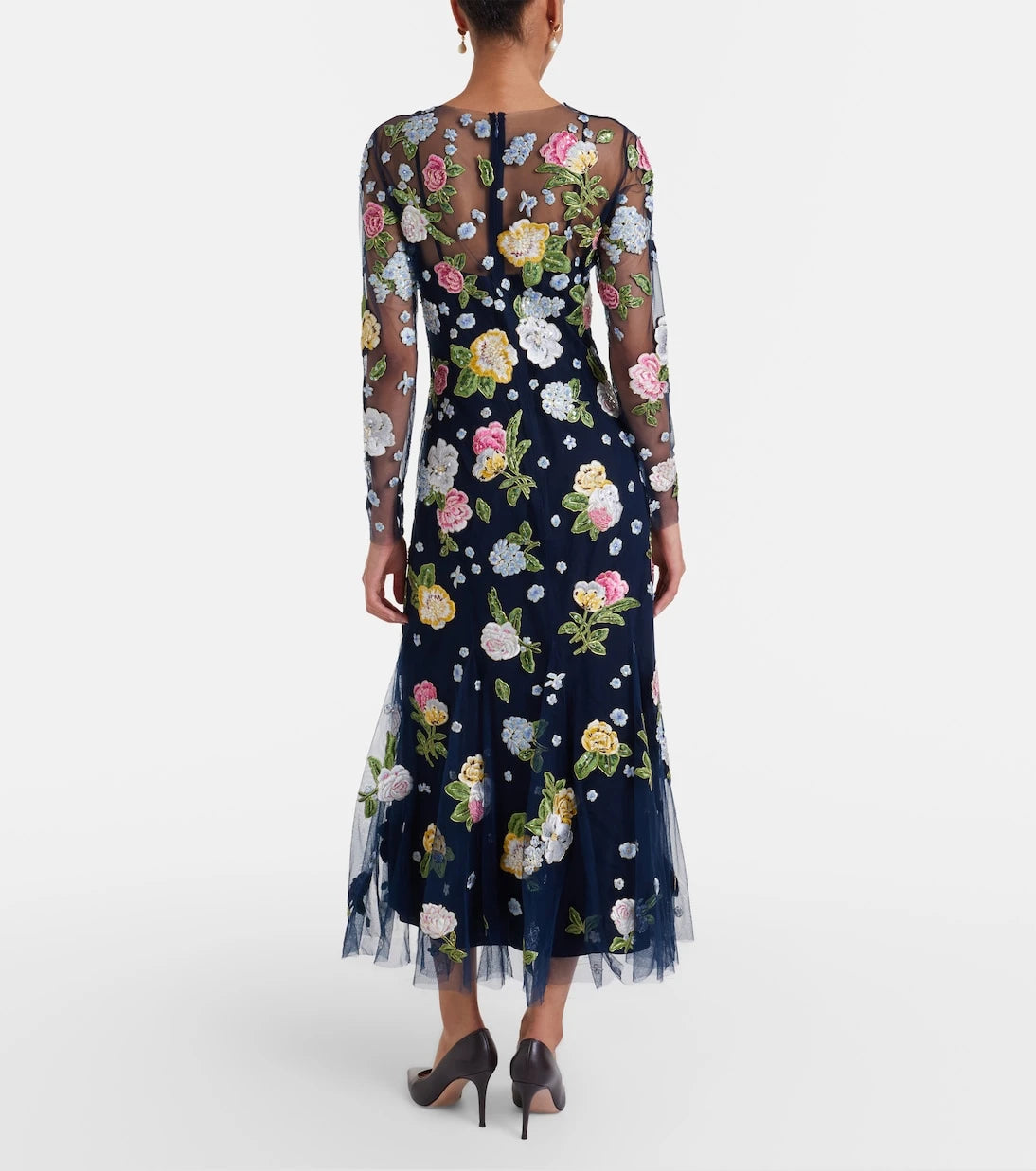 Carolina Herrera - Embroidered cocktail dress