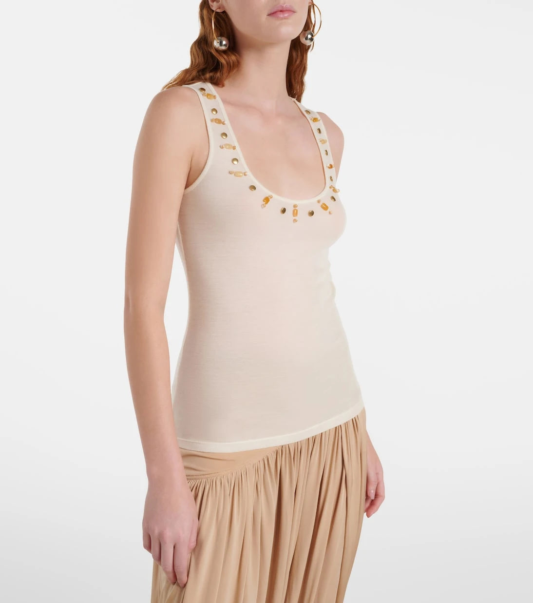 Xu Zhi - Beaded wool tank top