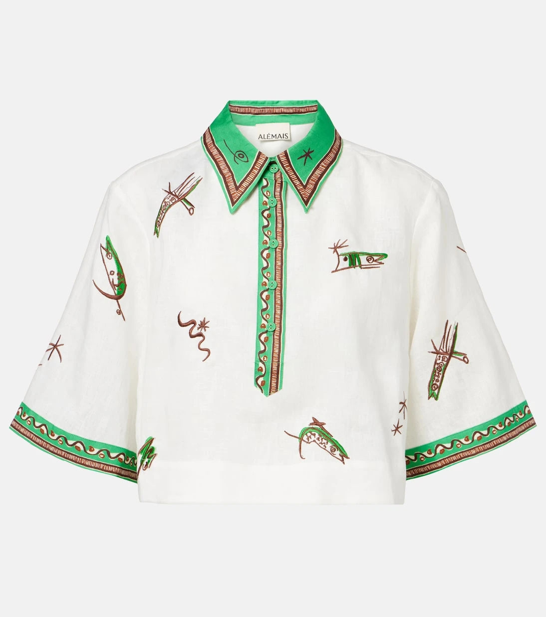 Alémais - Wanda embroidered linen shirt