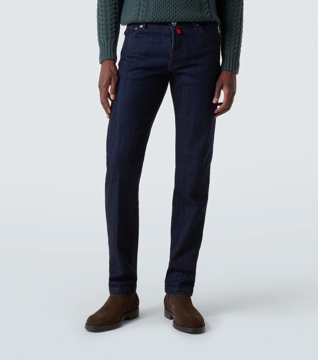 Kiton - بنطال جينز سكيني متوسط الارتفاع