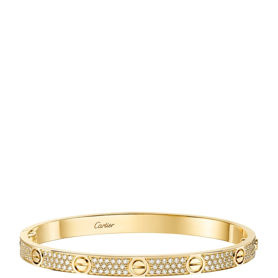 Cartier Medium Yellow Gold and Diamond LOVE Bracelet