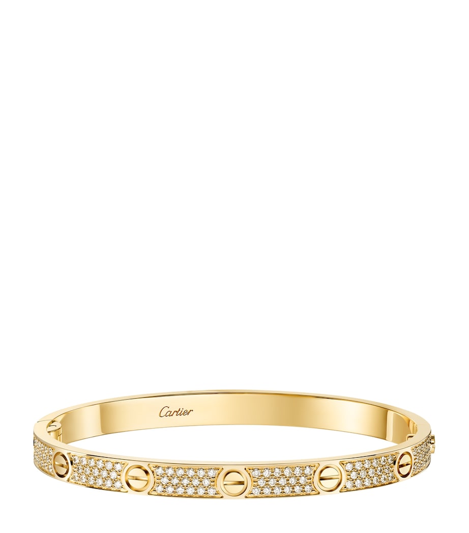 Cartier Medium Yellow Gold and Diamond LOVE Bracelet