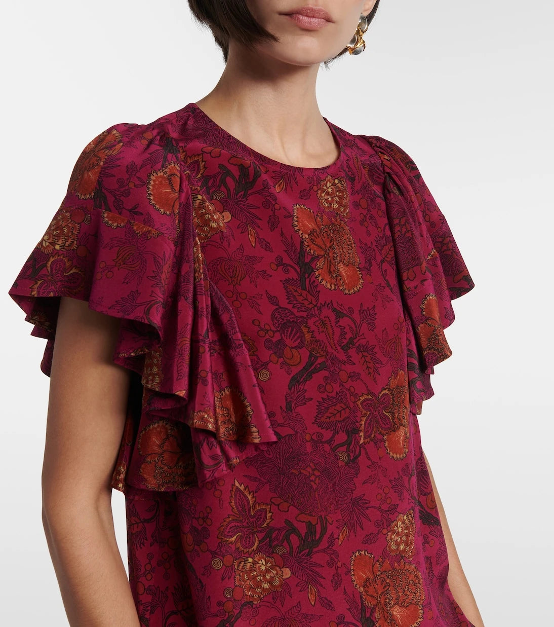 Ulla Johnson - Lena floral silk crêpe de chine top
