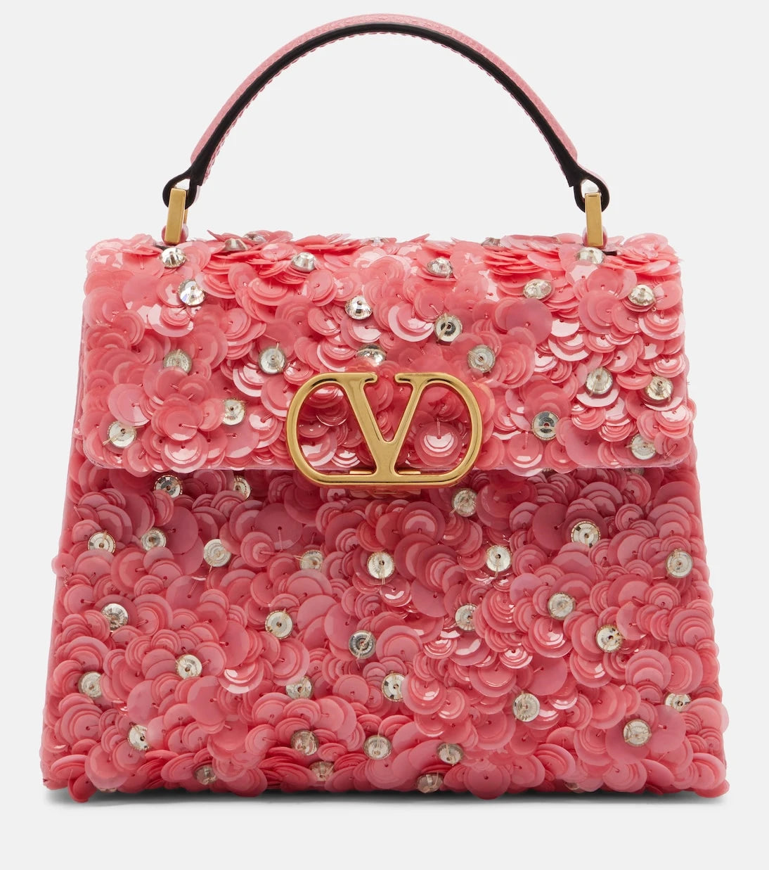 Valentino Garavani - VSling Mini sequined top-handle bag