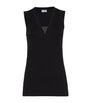 Brunello Cucinelli Black Stretch-Cotton Monili Tank Top