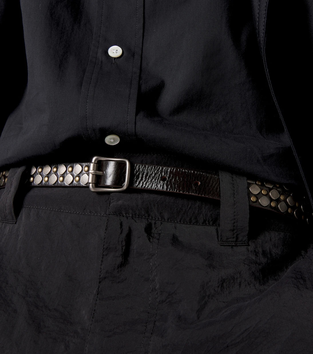 Lemaire - Studded leather belt