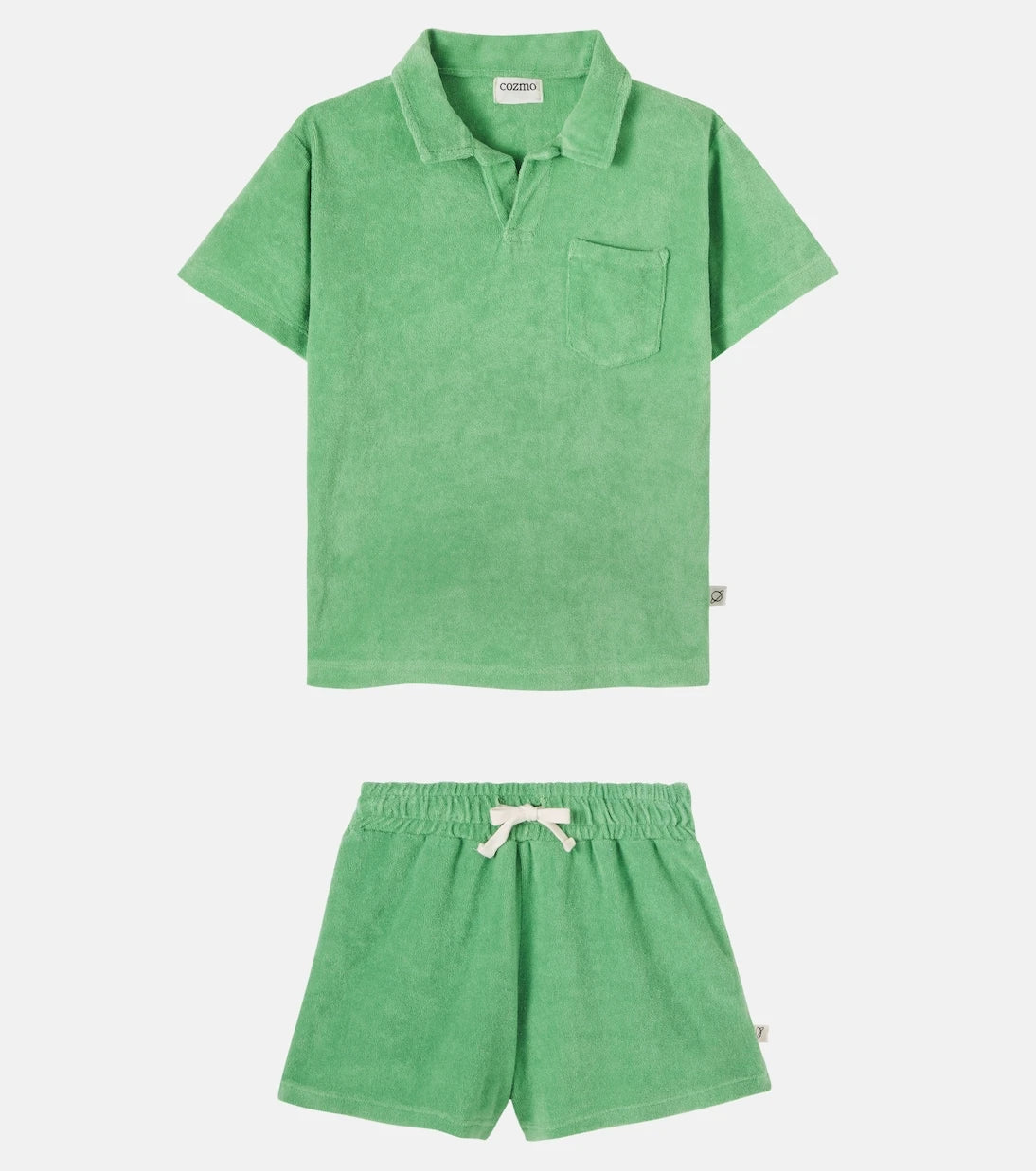 Cozmo - Mael terry polo shirt and shorts set