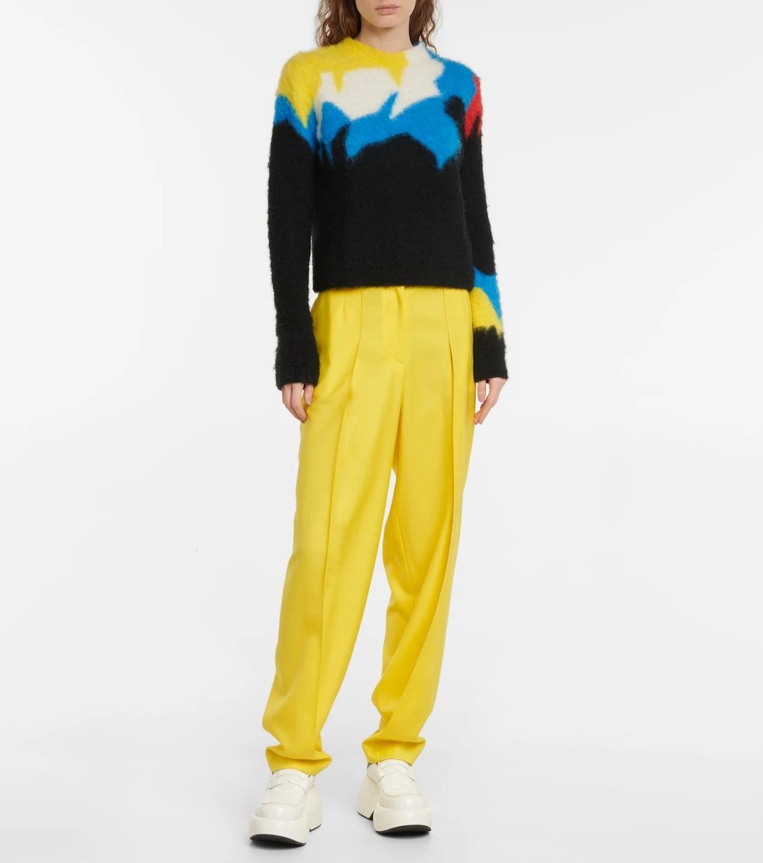 Loewe - High-rise wool twill pants
