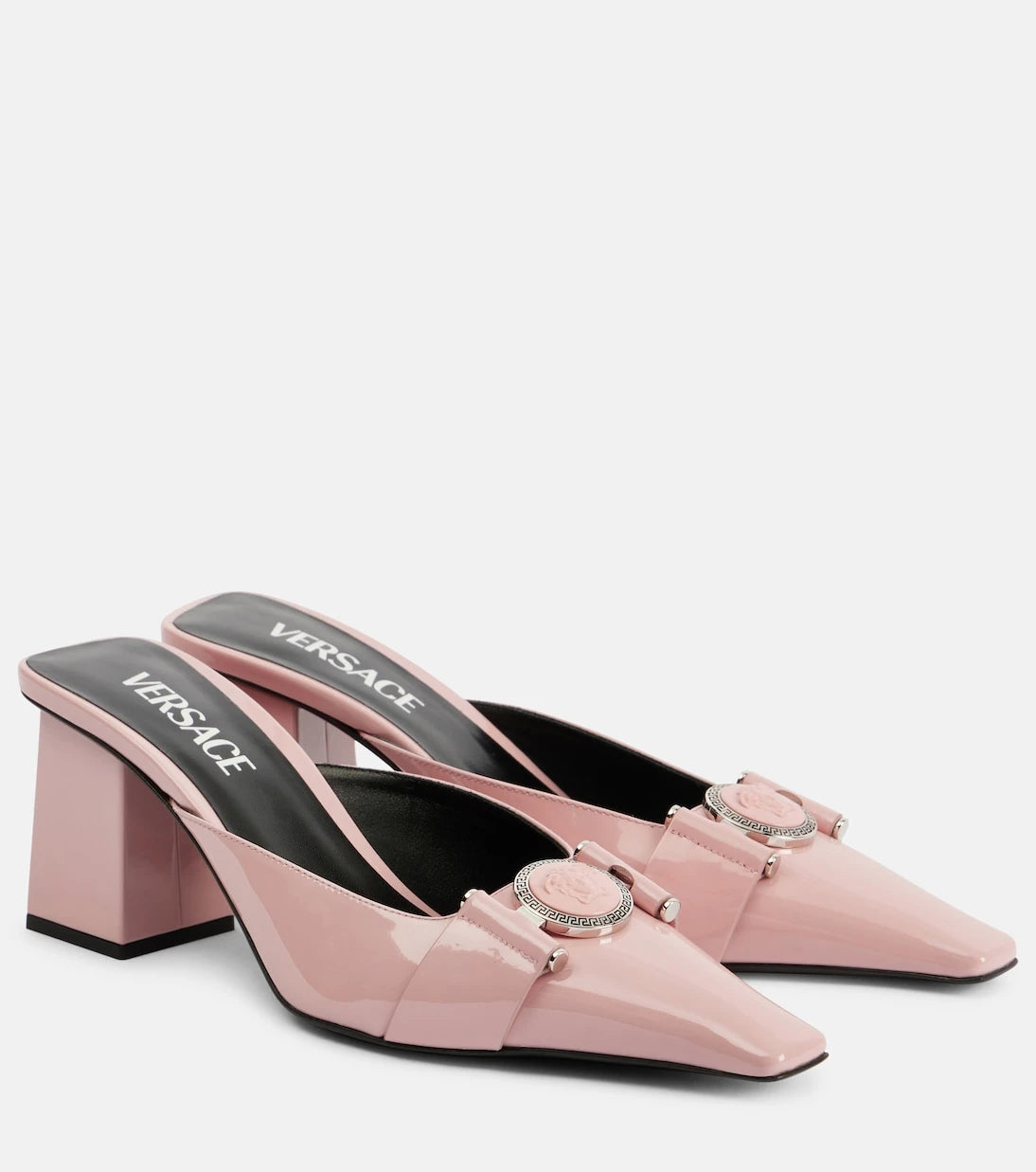 Versace - Medusa patent leather mules