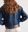 Prada Blue Leather-Trim Denim Jacket