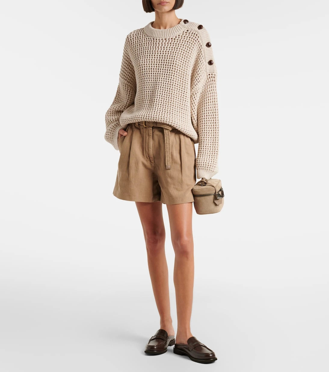 Brunello Cucinelli - Cotton and linen Bermuda shorts