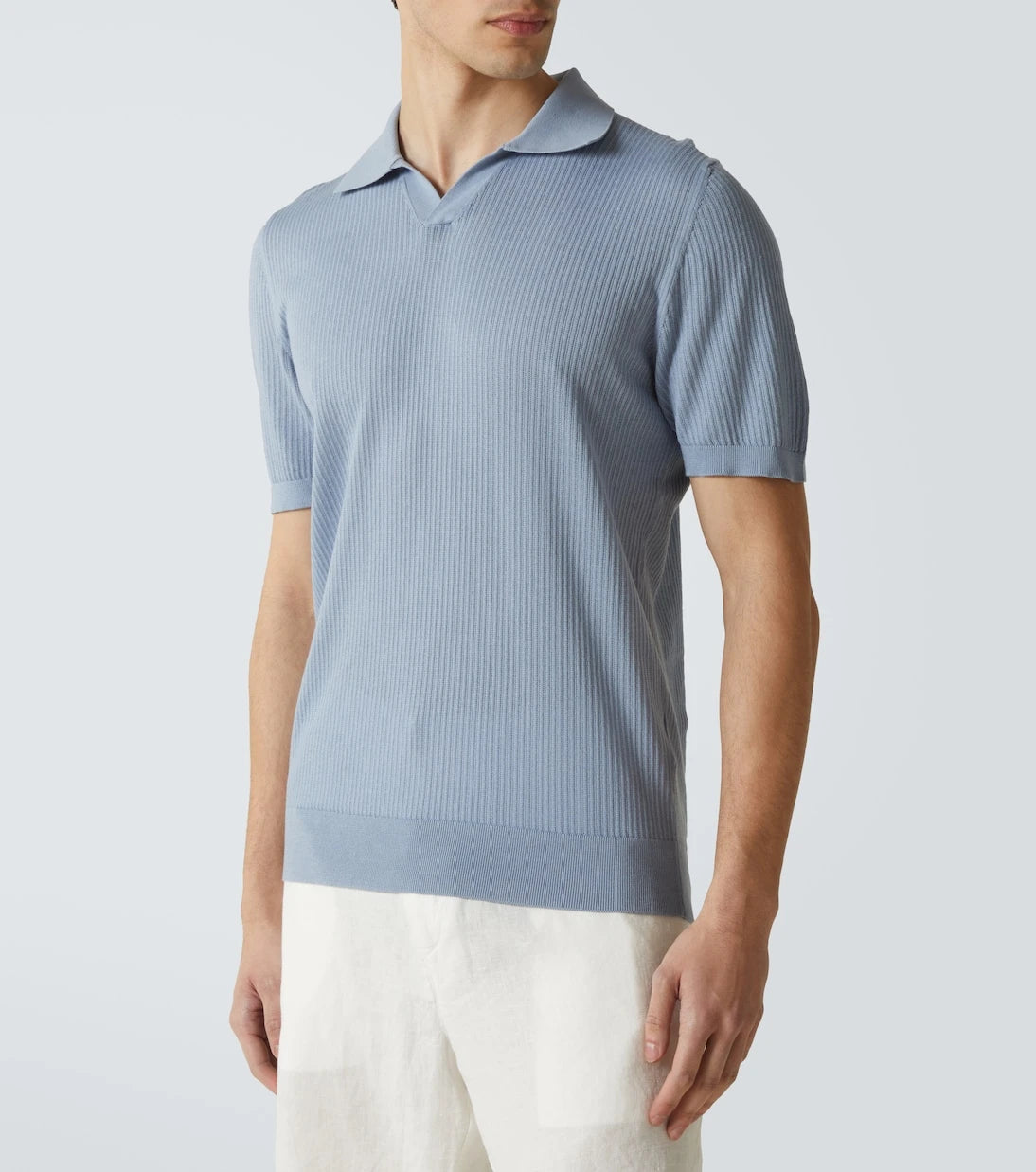 Fedeli - Cotton piqué polo shirt